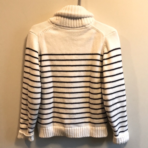 Janie and Jack navy / white striped shawl cardigan - Picture 2 of 2